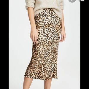 Moon River Leopard Print Slip Skirt